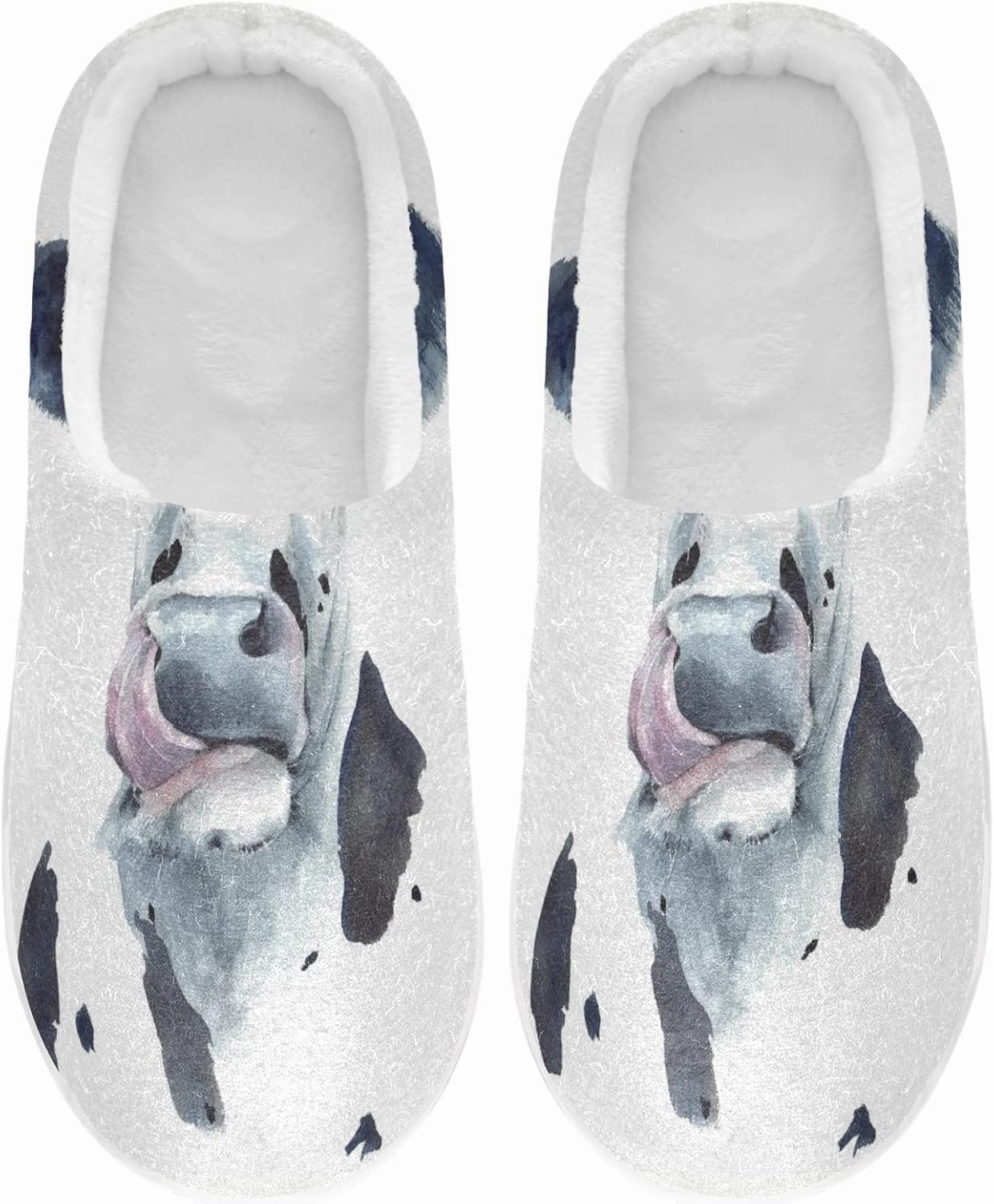 Unisex Memory Foam House Slippers Non-Skid Soft Warm Sole Coral Fleece Slip-on Closed Toe Hand Free Shoes for Bedroom Travel 6-17