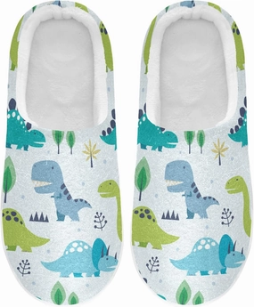 Unisex Memory Foam House Slippers Non-Skid Soft Warm Sole Coral Fleece Slip-on Closed Toe Hand Free Shoes for Bedroom Travel 6-17