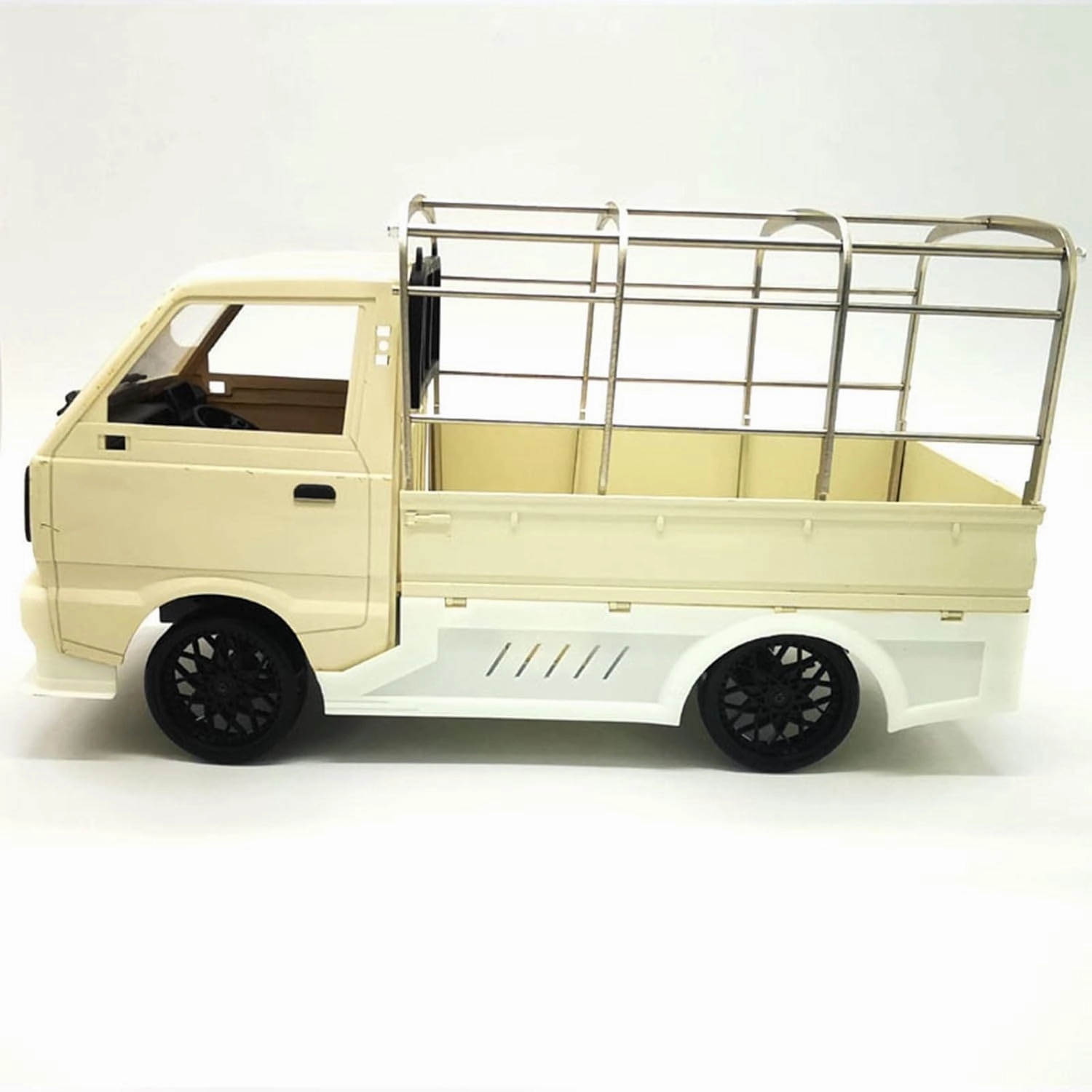 Upgrade Your WPL D12 Mini RC Truck with High Railing Hurdle Frame for 3D Printed Simulation Experience - Easy Install, 502 Glue Needed - Metal