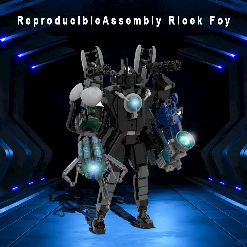 Upgraded Titan Clockman Block Toy, Figure Building Block Set, Movable Figures Set, Reproducible Assembly Block Toy, for Ideas Collectible Building Kit for Kids (C - Type)
