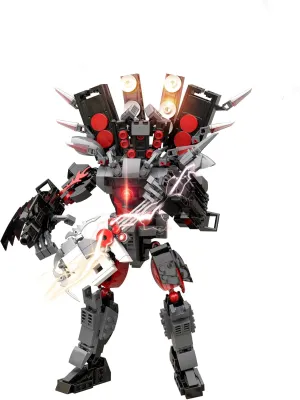 Upgraded Titan Clockman Block Toy, Titan Clock Man Game Model Toys, Reproducible Assembly Block Toy, Movable Figures Set (NobiMart, Guitar Man, NobiMart)