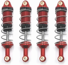 Used for MN Model 1/12 MN128 Wrangler MN86 G500 RC Car Parts Metal Upgrade Hydraulic Shock Absorber(Red)