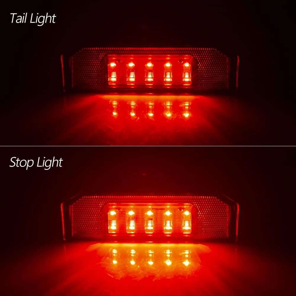 UTV Ranger LED Tail Lights Rear Brake Stop Taillights Assembly Compatible With Polaris Ranger 900 1000 XP 570 Full Size Brutus HD General Accessories 2015-2020 Replace OEM # 2412774(red)