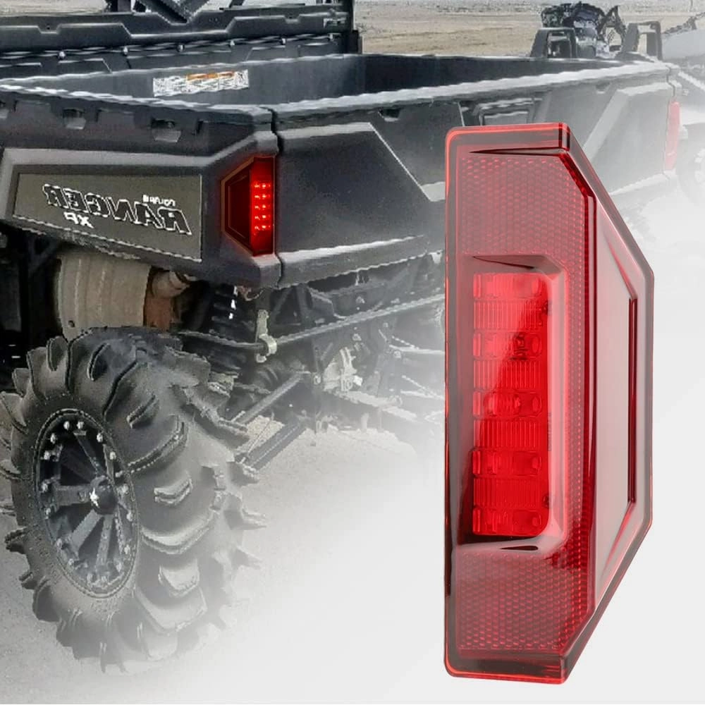 UTV Ranger LED Tail Lights Rear Brake Stop Taillights Assembly Compatible With Polaris Ranger 900 1000 XP 570 Full Size Brutus HD General Accessories 2015-2020 Replace OEM # 2412774(red)