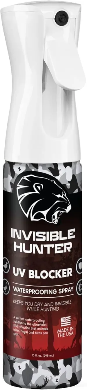 UV Blocker Spray; Blocks and Absorbs UV Light in The Spectrum That Deer, Hogs and Ducks Can See; Stay Invisible and Stop The Glow
