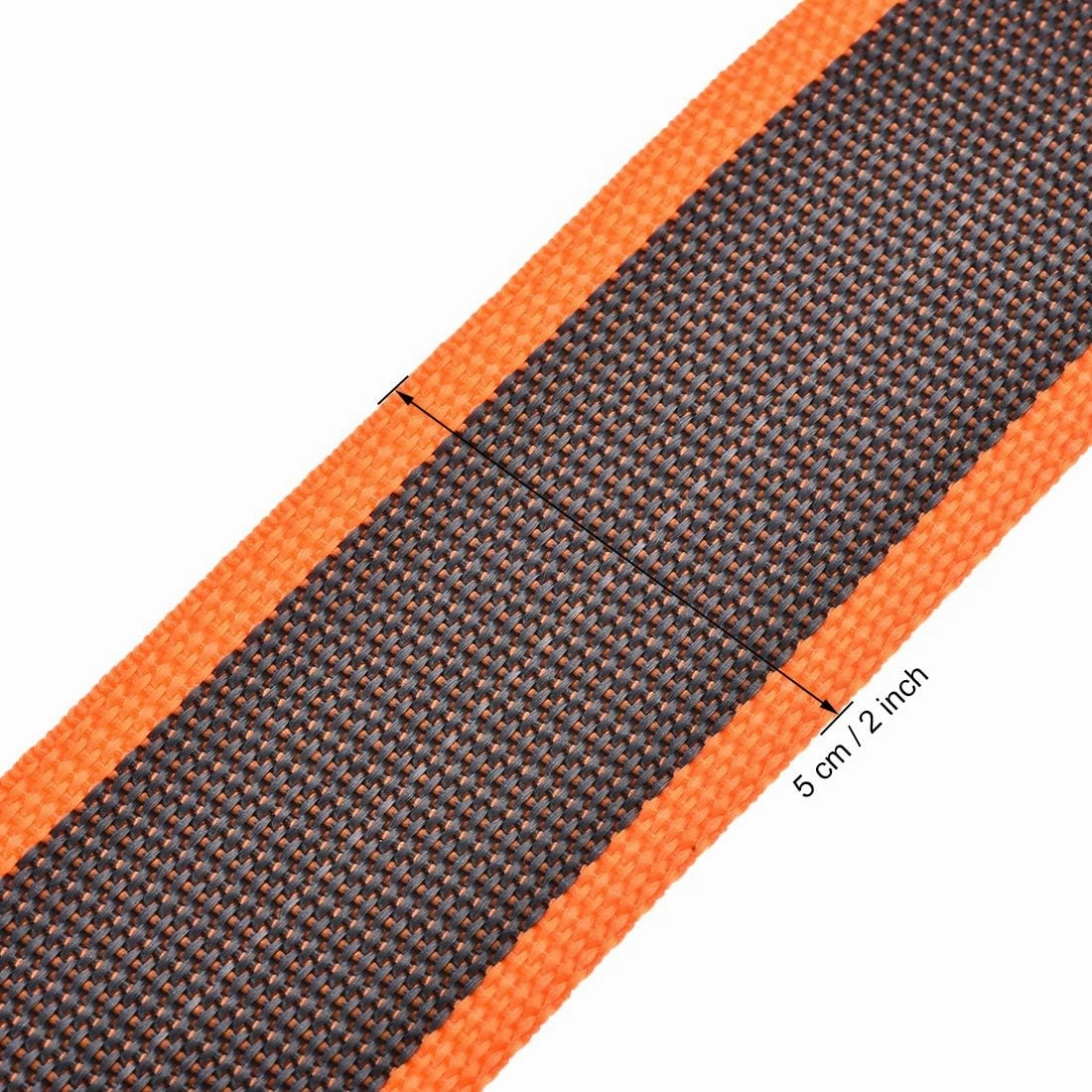 uxcell Luggage Straps Suitcase Belts with Buckle, Combination Lock, 2Mx5cm Adjustable PP Travel Bag Packing Accessories, Orange Gray 4Pcs