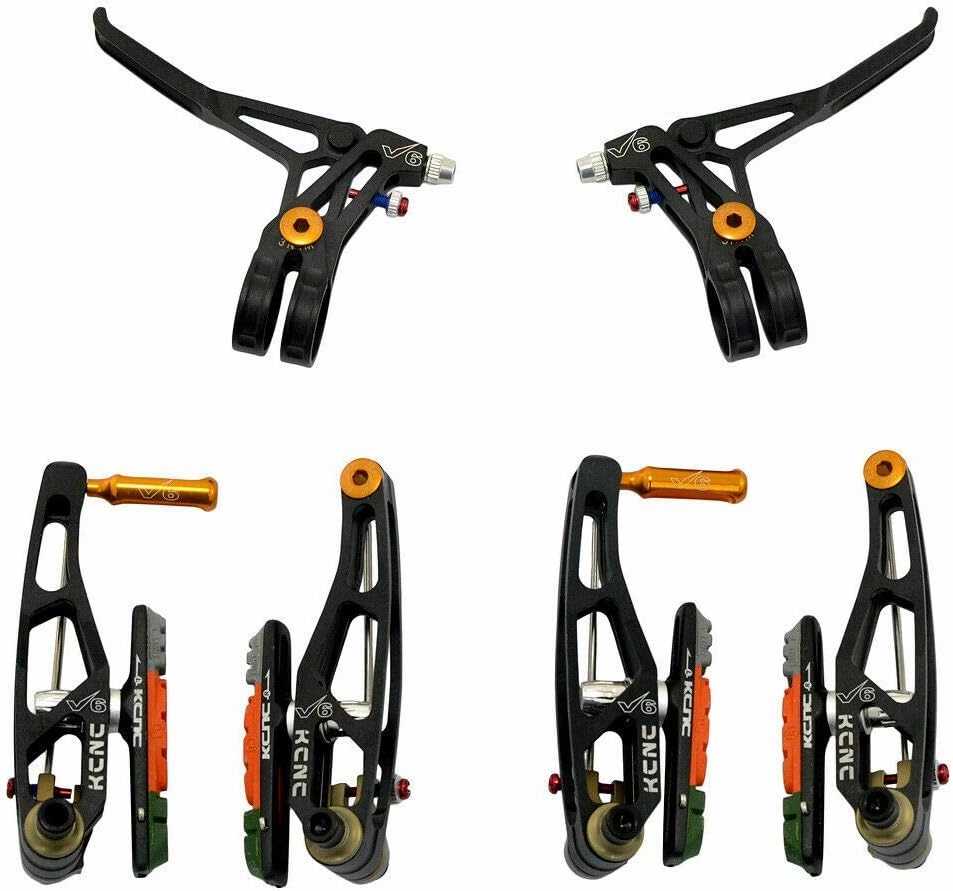 V6 VB6 MTB V-Brake Set (V-Brakes and Levers), Black, SK2168-T