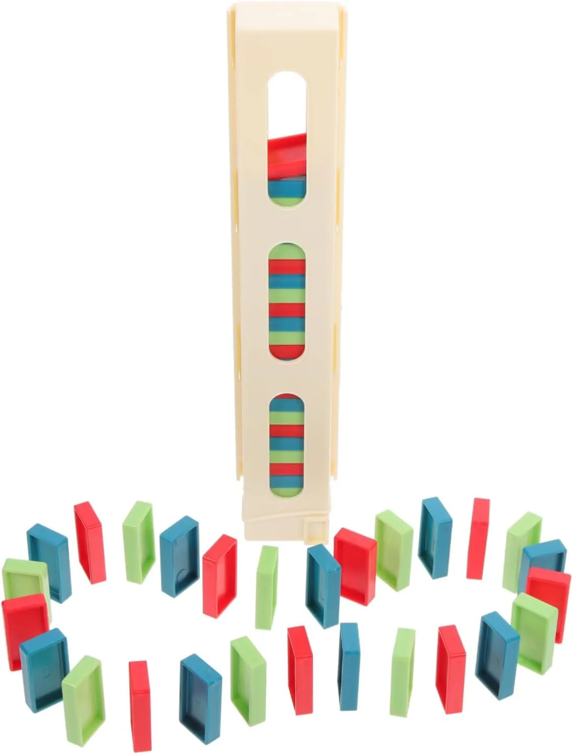 Vaguelly 1 Set Educational Domino Block Set with Household Domino Clip Puzzle for Enhance Parent Interaction and DIY Creativity Random Color