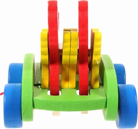 VANZACK 1Pc Pulling for Educational Chicken Egg Cart Plaything Developmental for Boys Promotes Color Recognition Creativity Design