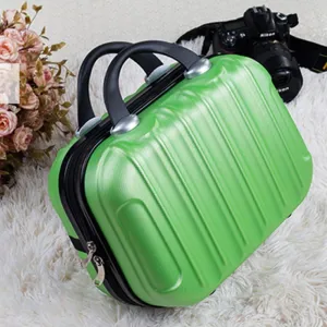 Vertical Stripe Typ ABS Polychrome Mini Travel Luggage For Princess Girls Or Women lady