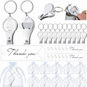 Vesici 30 Sets Cna Week Gifts Bulk 2025 Employee Appreciation Gifts for Coworkers Inspirational 3 in 1 Nail Clippers Bottle Opener Keychain Appreciation Tags with Bag for Teams Volunteers Staff