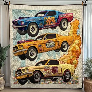 Vintage Mustang Quilted Blanket GFTOHD5053