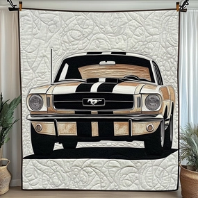 Vintage Mustang Quilted Blanket GFTOHD5052