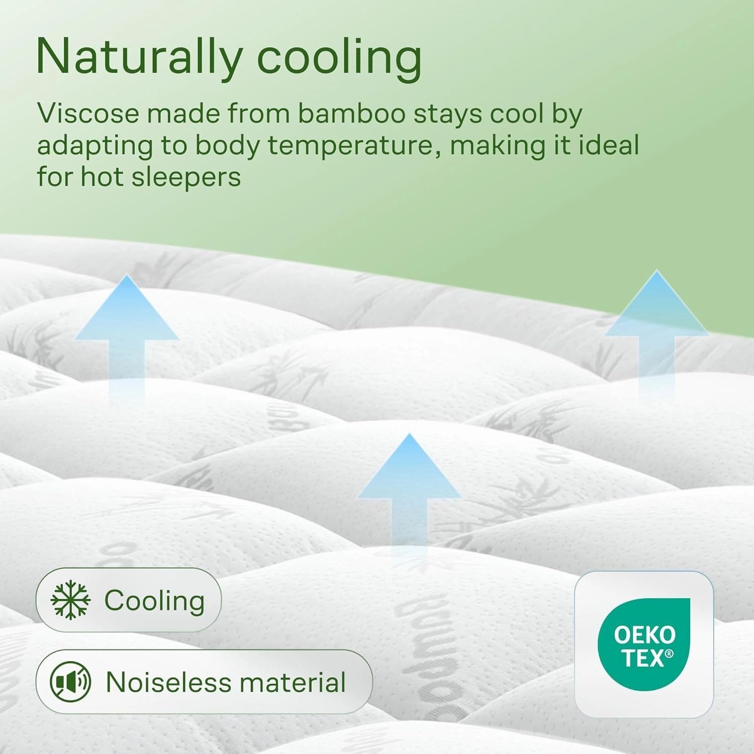Viscose Made from Bamboo Twin Mattress Topper - Thick Cooling Breathable Pillow Top Mattress Pad for Back Pain Relief - Deep Pocket Topper Fits 8-20 Inches Mattress, White