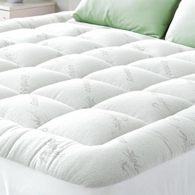 Viscose Made from Bamboo Twin Mattress Topper - Thick Cooling Breathable Pillow Top Mattress Pad for Back Pain Relief - Deep Pocket Topper Fits 8-20 Inches Mattress, White