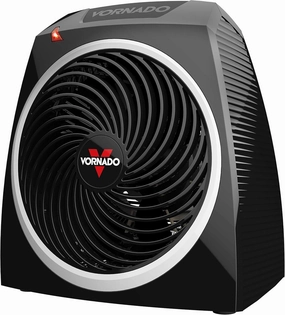 Vornado VH5 Personal Vortex Space Heater, 2 Heat Settings, Office/Desk Heater, Black