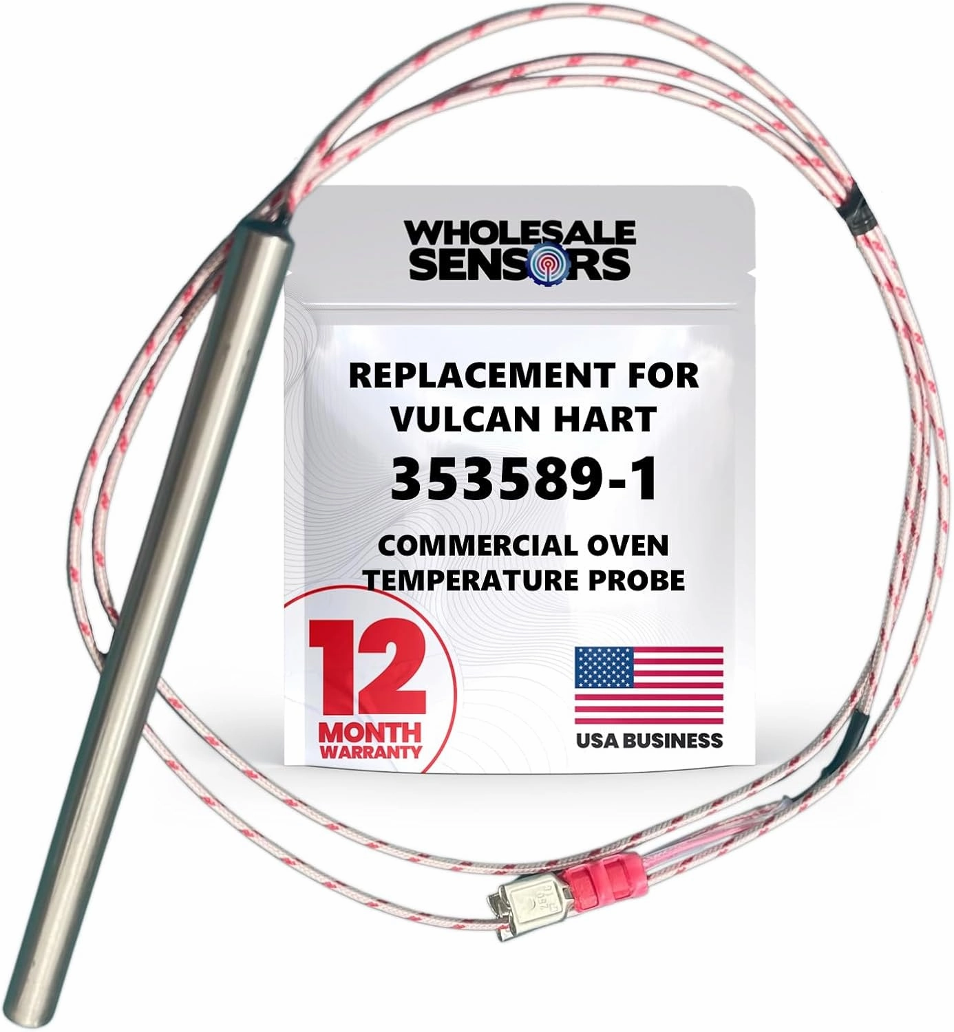 Vulcan Hart 353589-1 Replacement Temperature Probe for Commercial Ovens 12 Month Warranty