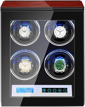 Watch Boxes Watch Winder, Piano Finish with Adjustable [Upgraded] Watch Pads, 2/3/4/6/9/12 Winding Spaces Watch Winders for Automatic Watches, TPD Mode and LED Touch Screen (a 6 0)