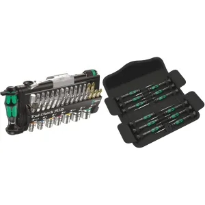 Wera 056490 Tool-Check Plus Bit Ratchet Set with Sockets - Metric & KRAFTFORM MICRO-SET/12 SB 1 SCREWDRIVER SET