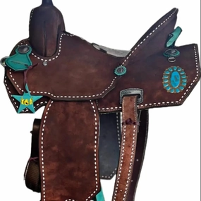 Western Barrel Racing Horse Saddle Wooden Tree Handmade Premium Leather Comfort Horse Trail Equestrian Tooled Carved Horse Riding Saddle Size: 10"-18 inches Seat Available, AS01