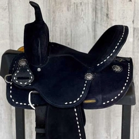 Western Barrel Racing Horse Saddle Wooden Tree Handmade Premium Leather Comfort Horse Trail Equestrian Tooled Carved Horse Riding Saddle Size: 10"-18 inches Seat Available, AS08