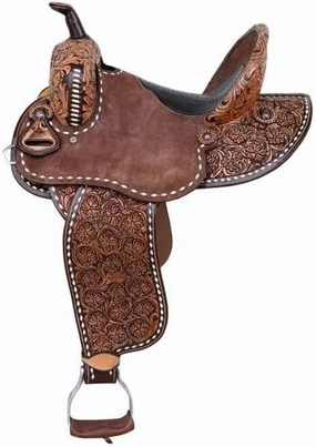 Western Barrel Racing Horse Saddle Wooden Tree Handmade Premium Leather Comfort Horse Trail Equestrian Tooled Carved Horse Riding Saddle Size: 10"-18 inches Seat Available, AS24