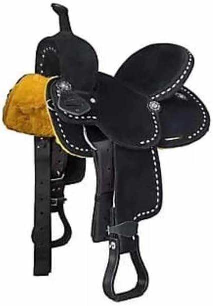 Western Barrel Racing Wooden Tree Horse Saddles Handmade Premium Leather Comfort Horses Trail Equestrian Tooled Carved Horse Saddle Riding Size: 10-18 inches Seat, KK08
