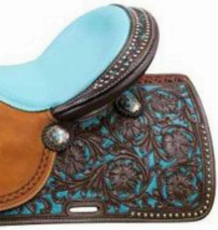 Western Barrel Racing Wooden Tree Horse Saddles Handmade Premium Leather Comfort Horses Trail Equestrian Tooled Carved Horse Saddle Riding Size: 10-18 inches Seat, KK11