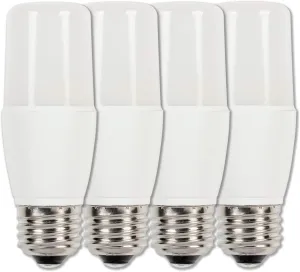 Westinghouse 3319920 60-Watt Equivalent T7 Bright White LED Light Bulb with Medium Base, Frost, 4 Count (Pack of 1)