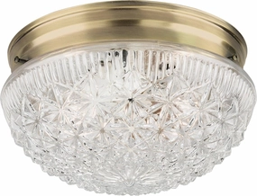 Westinghouse 6661000 2lite Ab Clear Faceted Glass White