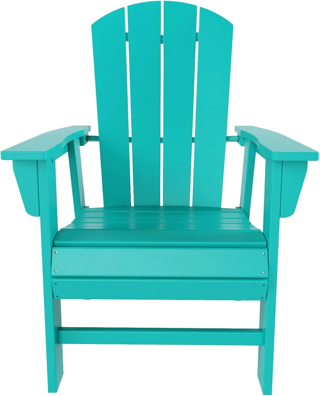 WestinTrends Malibu Malibu Outdoor Patio HDPE Plastic Adirondack Dining Chair Turquoise