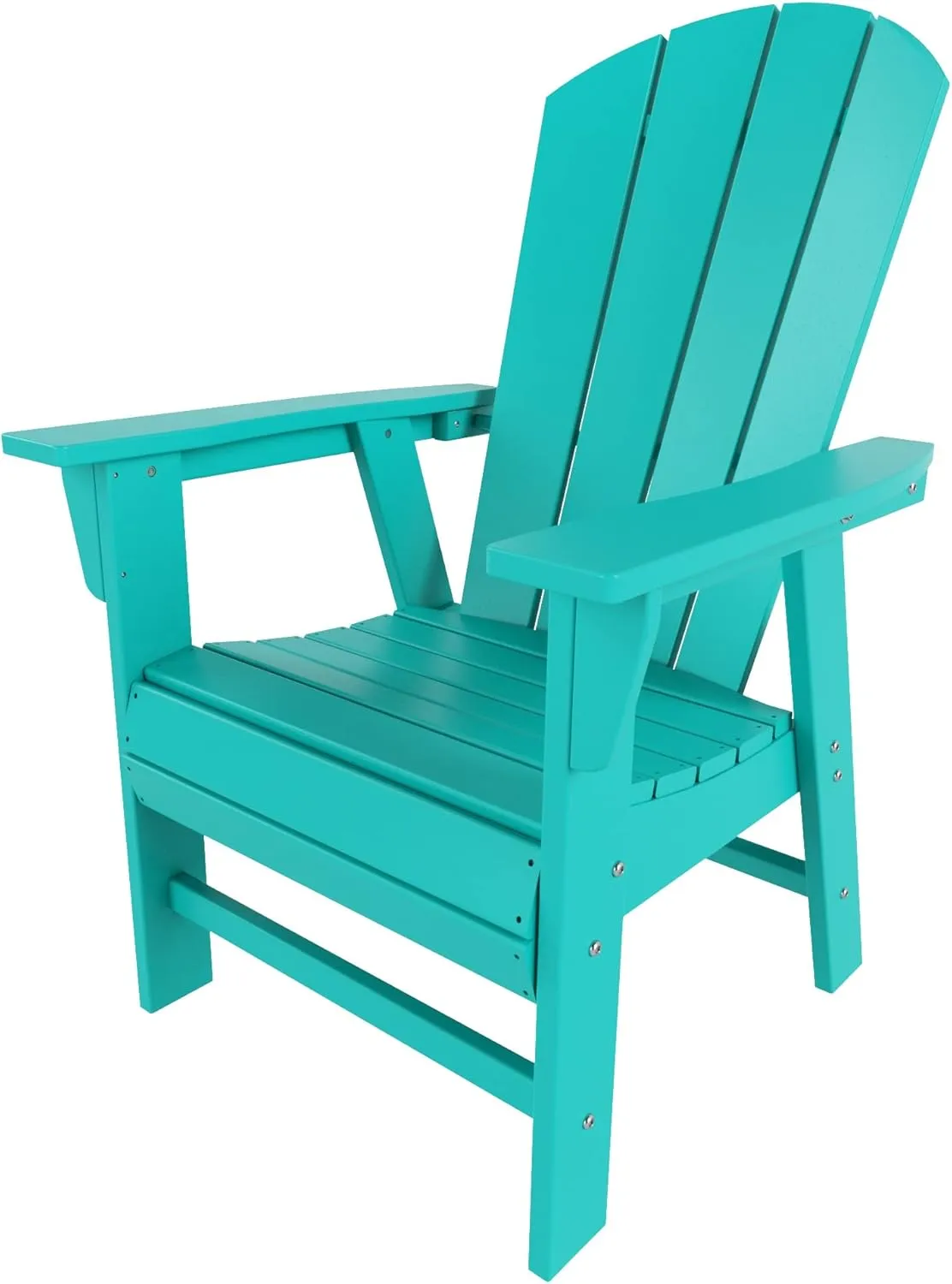 WestinTrends Malibu Malibu Outdoor Patio HDPE Plastic Adirondack Dining Chair Turquoise