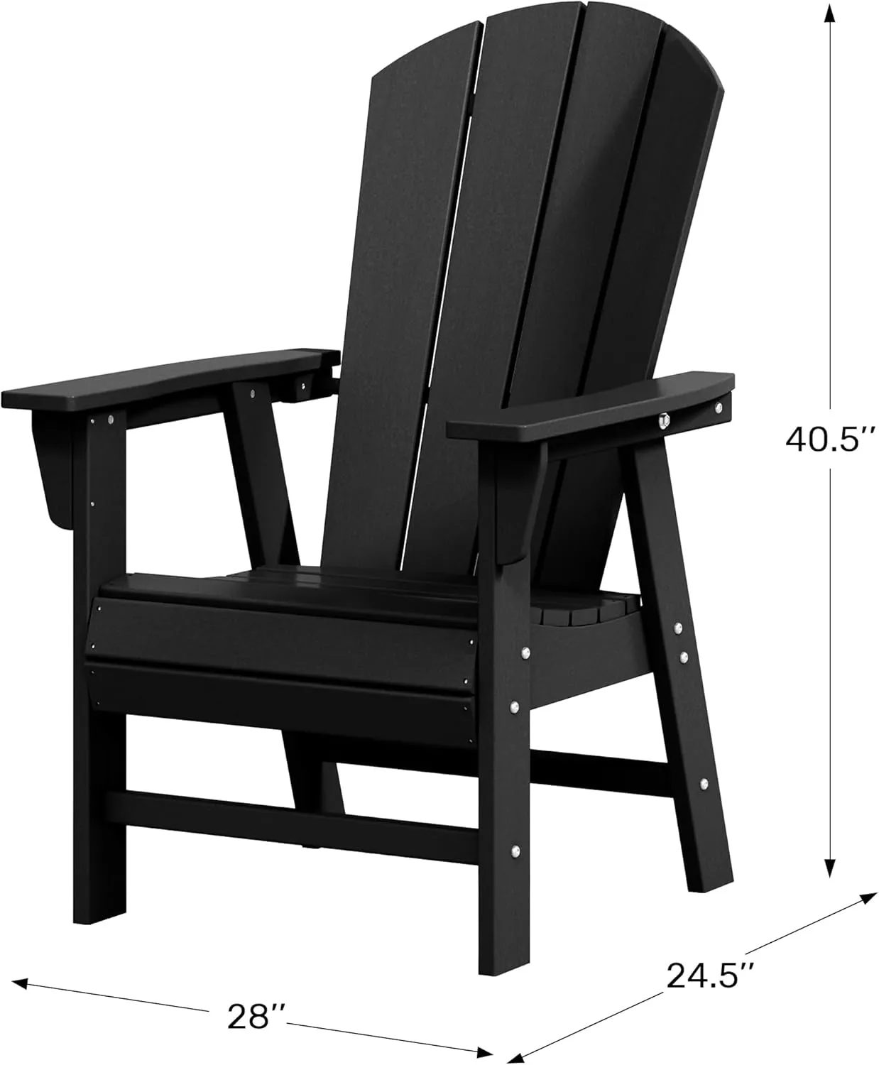 WestinTrends Malibu Malibu Outdoor Patio HDPE Plastic Adirondack Dining Chair Turquoise