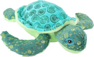 Wild Republic Sea Turtle, Foilkins, Stuffed Animal, 12 inches, Gift for Kids, Plush Toy, Fill is Spun Recycled Water Bottles