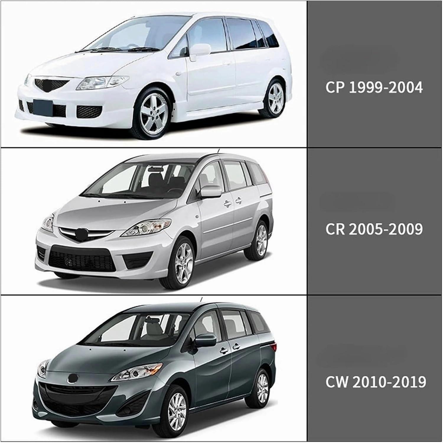 Window Visor Compatible with Mazda 5 1999-2021 Accessories CP CR CW Rear Window Roof Sun Rain Shade Vent Visor Spoiler Wing Shades Ventvisor(CW)