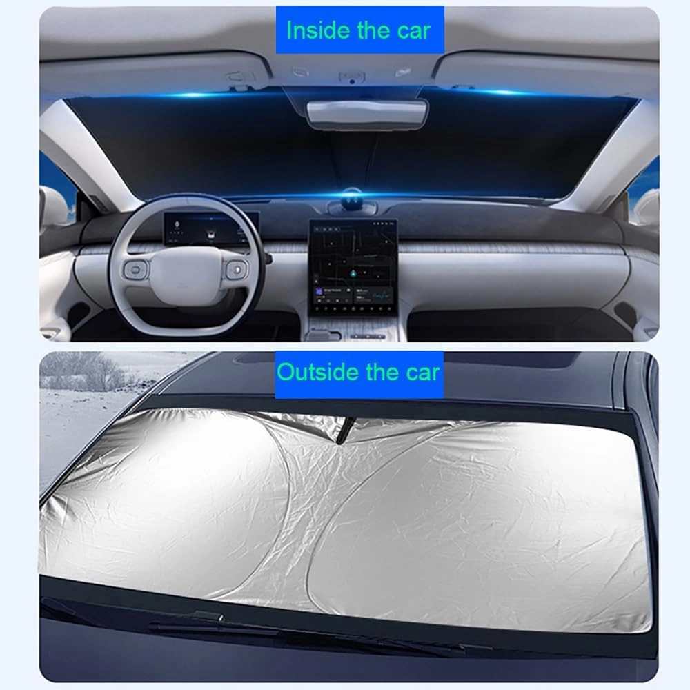 Windshield Sun Shade for Mitsubishi Pajero Sport 2016 2017 2018 2019 2020 2021 2022 2023, Car Front Window Covers Sun Visor Protector, Foldable Blocks Sun Rays Sunshade, Easy Installation