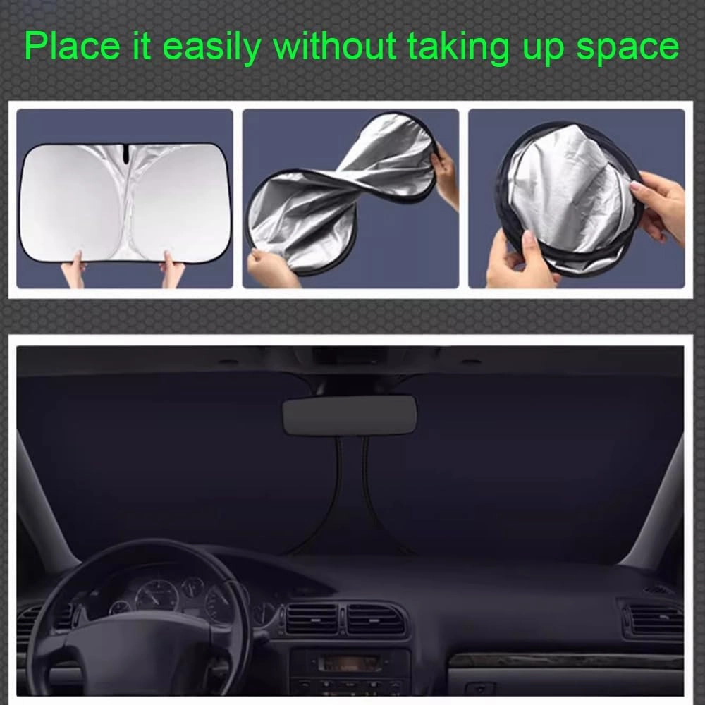 Windshield Sun Shade for Mitsubishi Pajero Sport 2016 2017 2018 2019 2020 2021 2022 2023, Car Front Window Covers Sun Visor Protector, Foldable Blocks Sun Rays Sunshade, Easy Installation