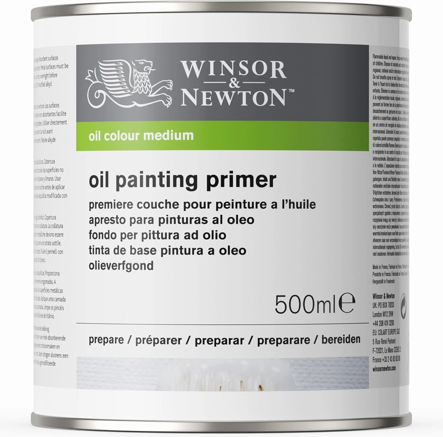 Winsor & Newton Oil Painting Primer, 500ml (16.9-oz) Tin