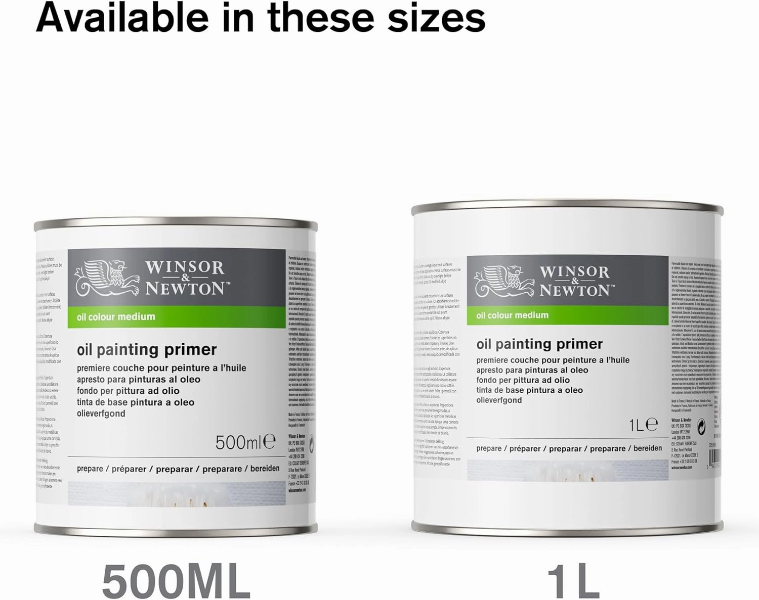 Winsor & Newton Oil Painting Primer, 500ml (16.9-oz) Tin