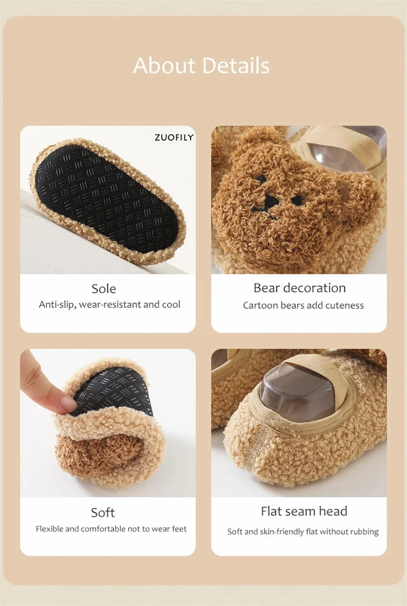 Winter Bear Shoes with Anti-Slip Soles