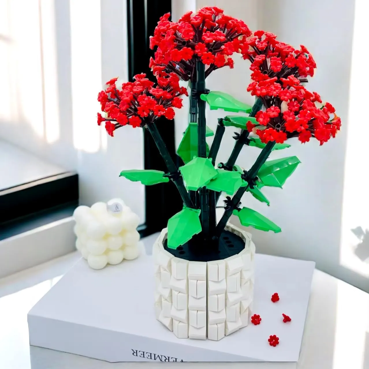 Wizardi Brick Potted Flower - Ipomoea Quamoclit Building F07M9-6(101)