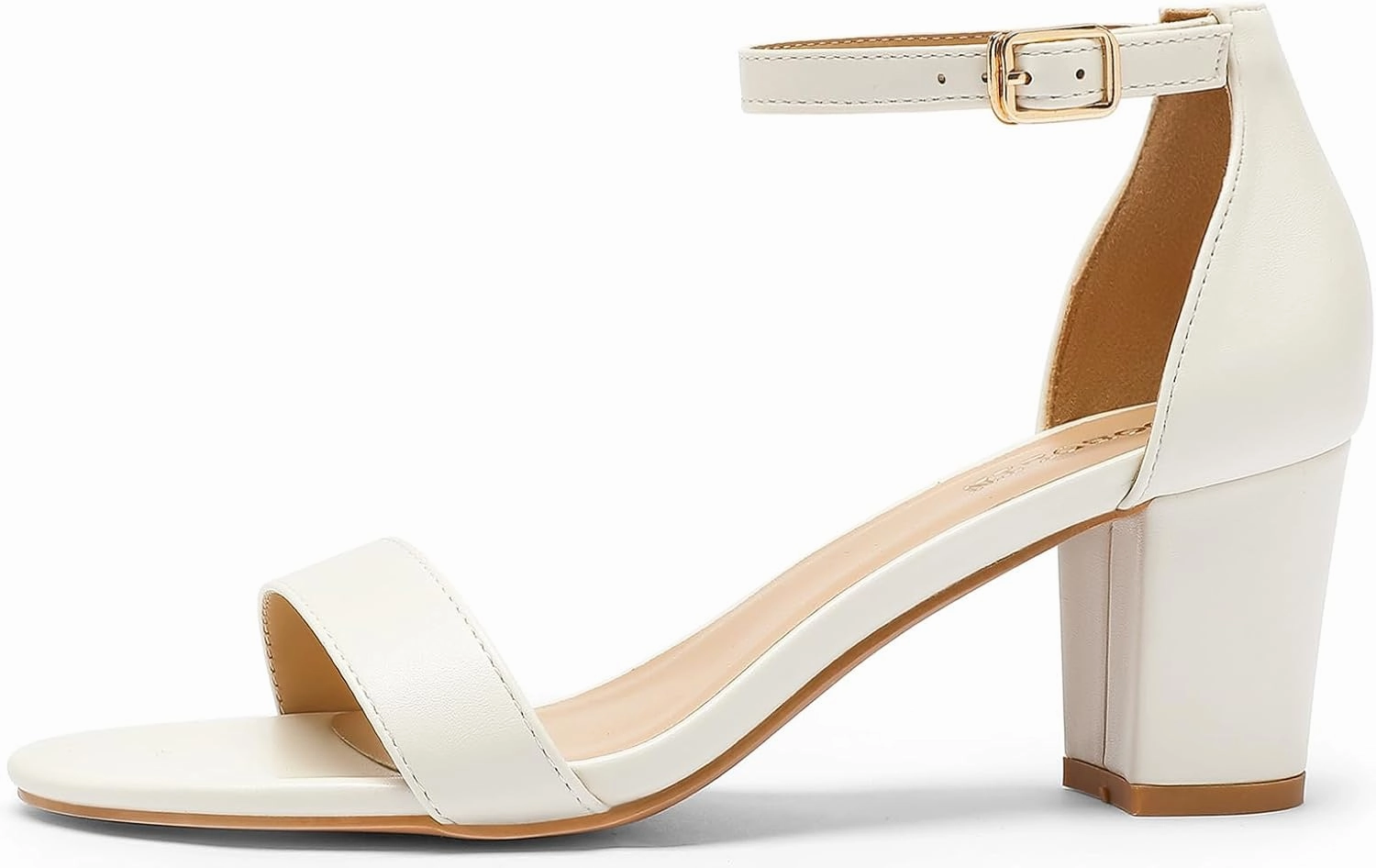 Women's Heeled Sandals Open Toe Ankle Strap 2.5-Inch Chunky Heels Dress Shoes Wide Feet Friendly