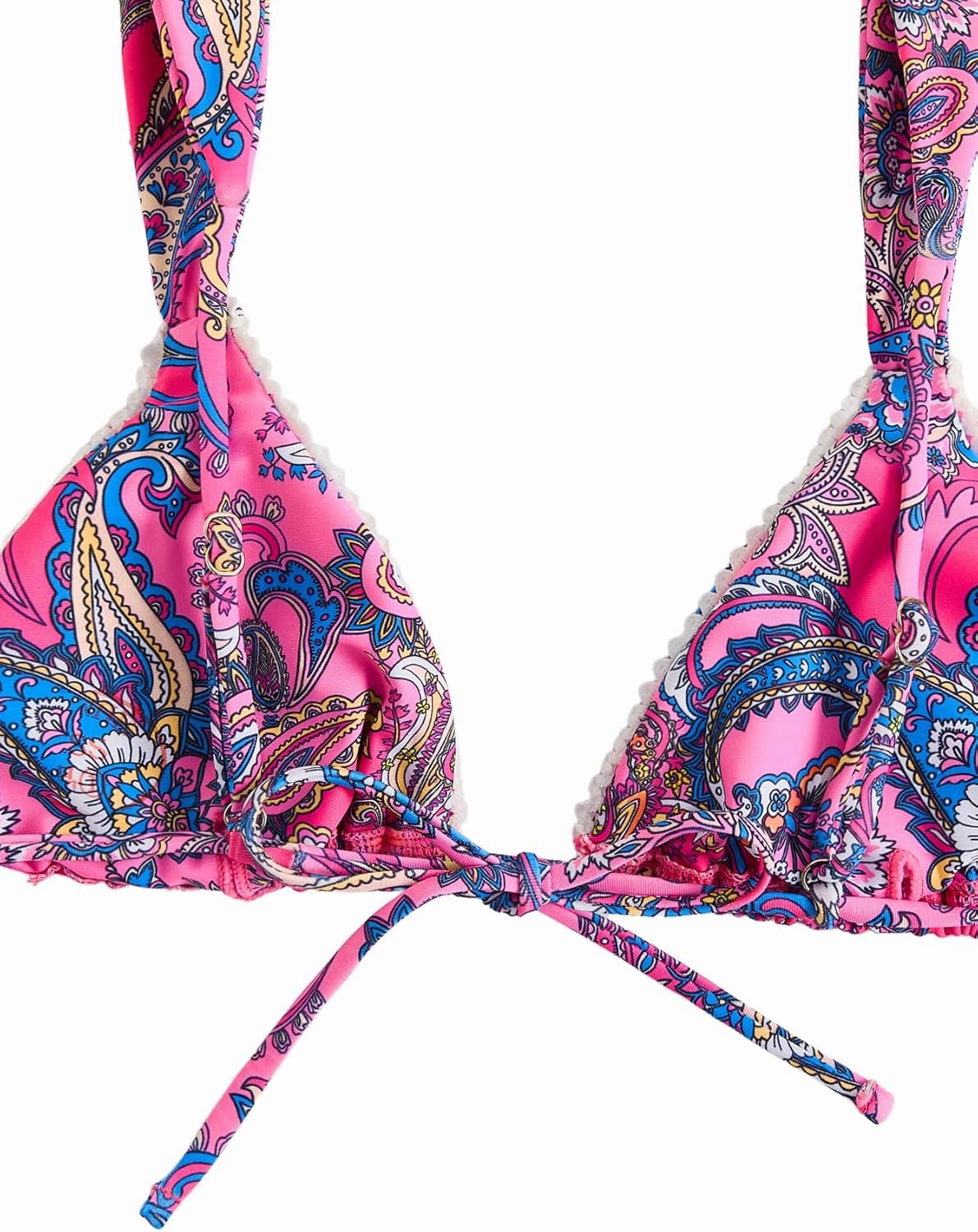Women's High Waisted Bikini Set Floral Print Spaghetti Strap Smocked Wireless Bathing Suit Swimsuit 2 Piece Set