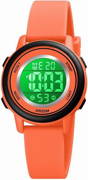 Womens Digital Watches LED Screen Silicone Strap Watch Military Multifunction Waterproof Alarm Stopwatch LED Backlight Outdoor Sports Watch