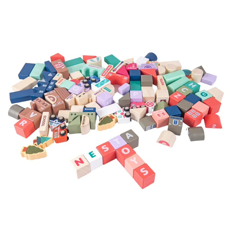Wooden City Building Blocks - 115 Pieces (7-9 Years)