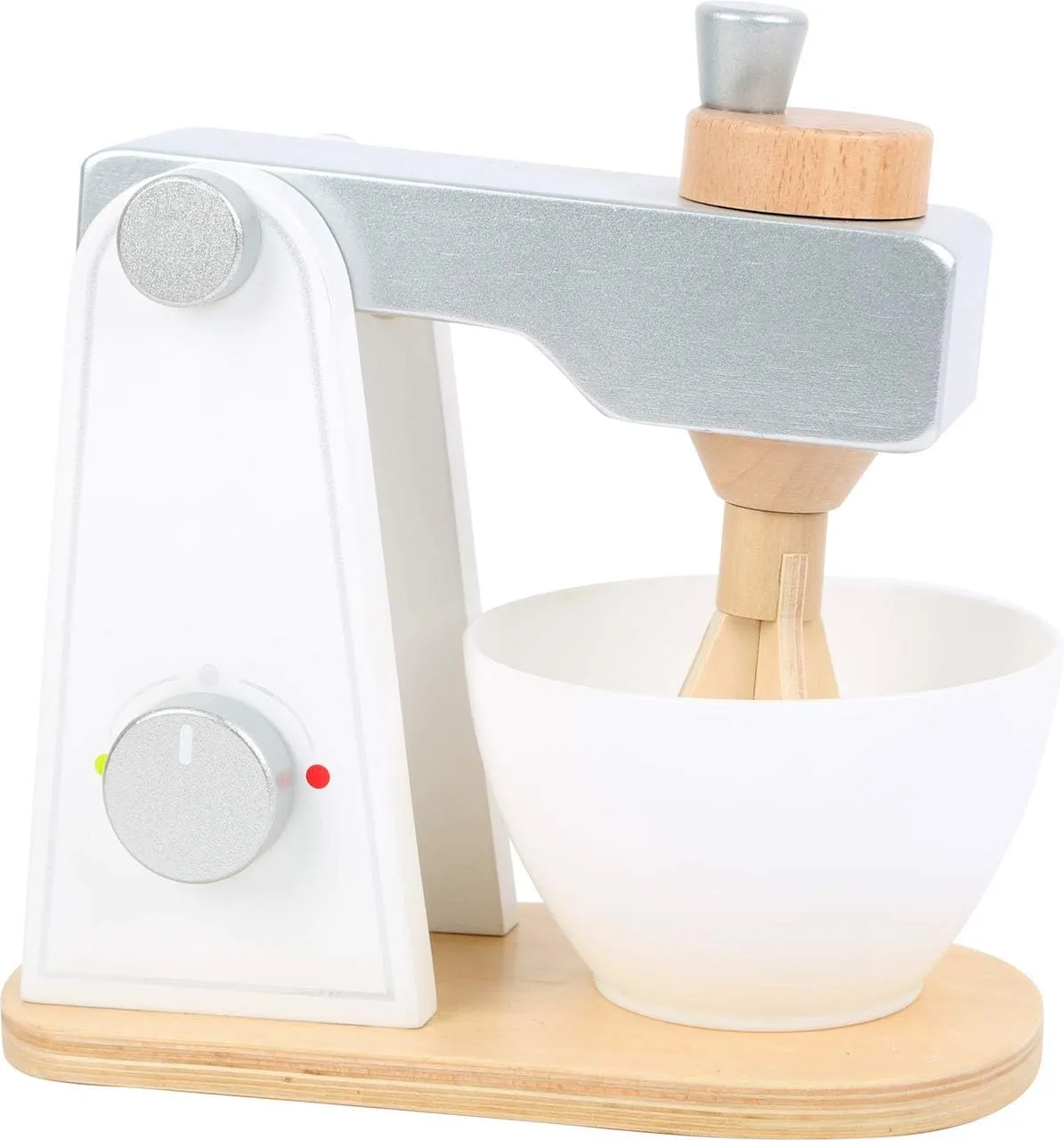 Wooden Toys Wooden Mixer with Movable Upper Part and Stirring Bowl for Play Kitchens Designed for Children Ages 3 , Multi (10595)