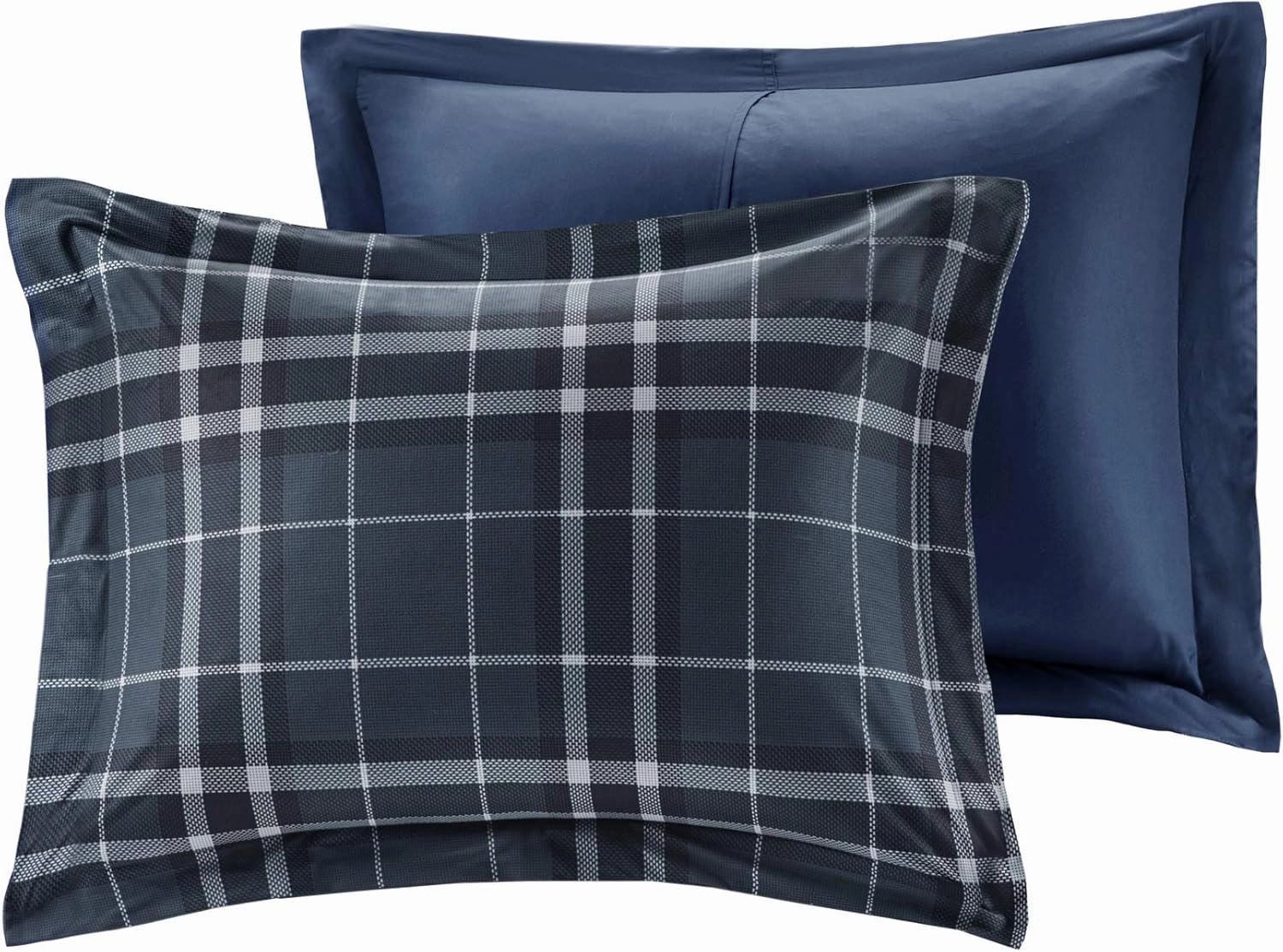 Woolrich Comforter Set, Cabin Lodge, Warm Cover for Colder Season, Modern Cottage-Inspired Down Alternative Ultra Soft Microfiber Bedding, Matching Sham, Plaid Navy Twin 2 Piece