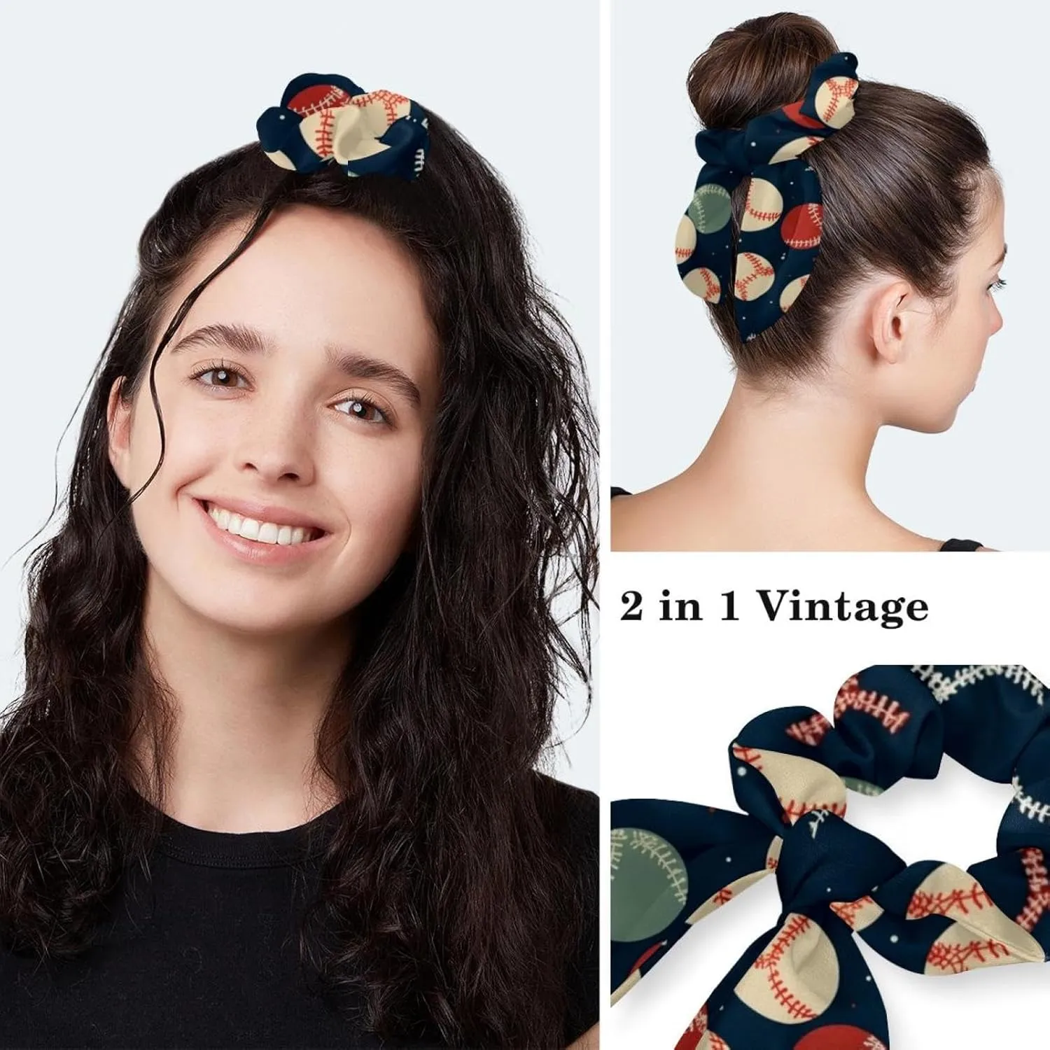 Working Hats with Buttons & Ribbon Ties for Women, Unicorn Black Surgery Scrub Cap Long Hair, Nurse Bouffant Caps