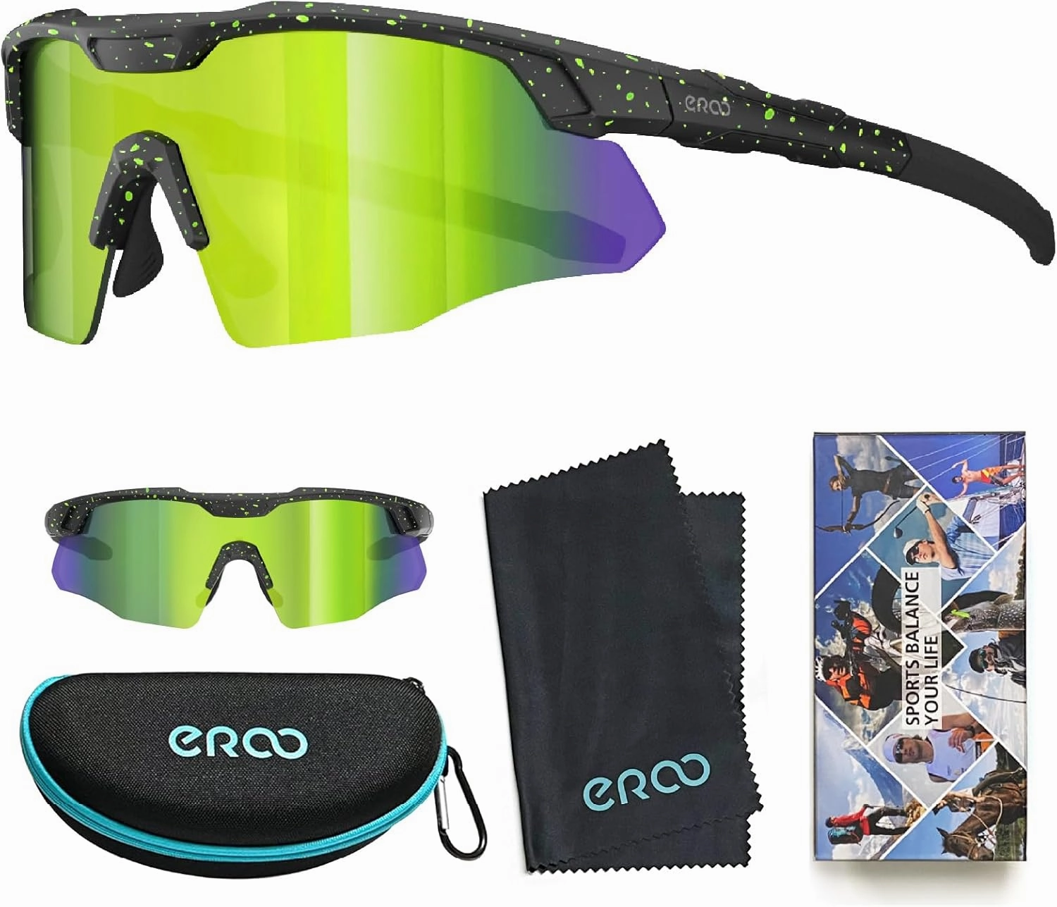 Wrap Around Small Baseball Sunglasses for Youth Kids Women Running Cycling Outdoor Sports Shades Padel Beach Tennis