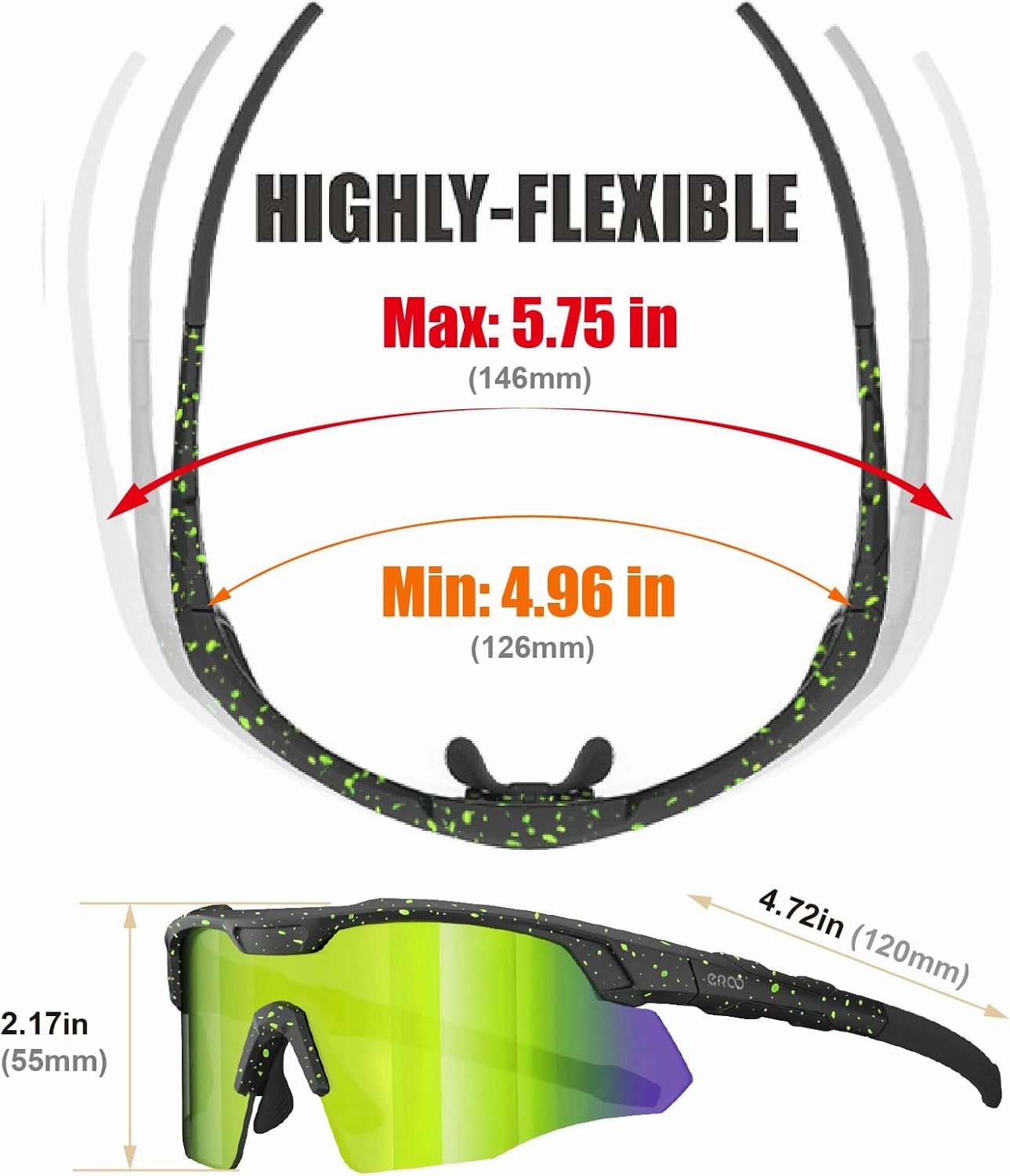 Wrap Around Small Baseball Sunglasses for Youth Kids Women Running Cycling Outdoor Sports Shades Padel Beach Tennis
